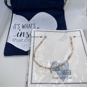 JK by Thirty-One Endless Dreamer Beaded Necklace with Bag New With Tag